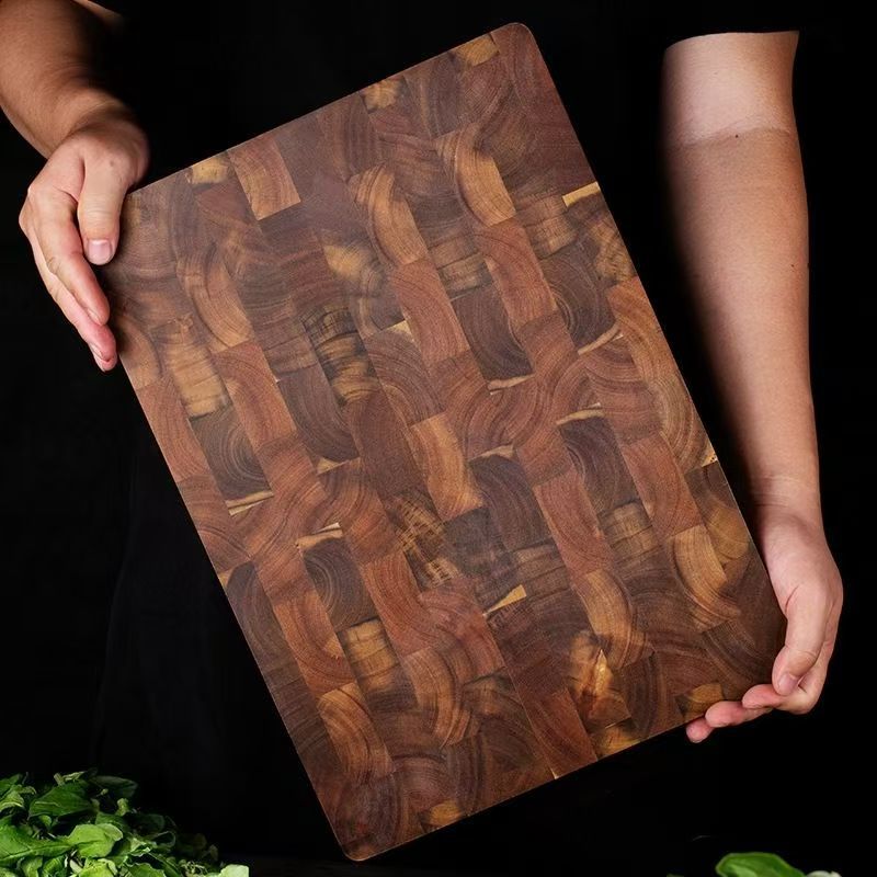 Solid Wood Cutting Board Acacia Mangium Chessboard Grid Cutting Board