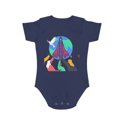 Space Adventure Baby Bodysuit, Perfect Gift for New Parents, Baby Shower, Cosmic Baby Clothes, Playful Infant Onesie