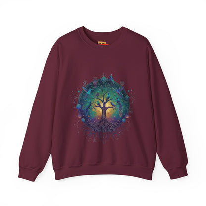 Tree of Life Crewneck Sweatshirt — Spiritual Nature Graphic Pullover
