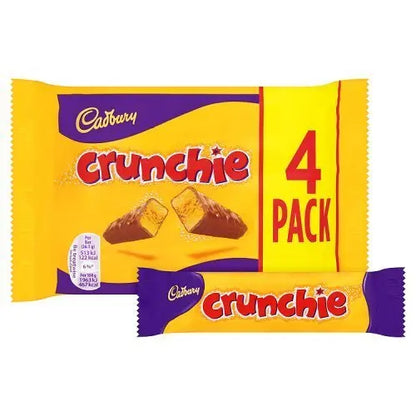 10 x Cadbury Crunchie Bars 4 X 26.1G (104.4G) British Grocery