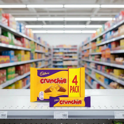 10 x Cadbury Crunchie Bars 4 X 26.1G (104.4G) British Grocery