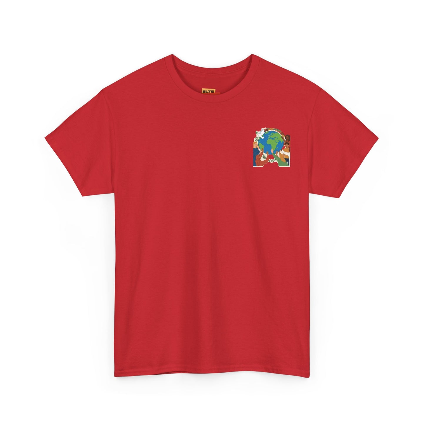 Earth Heart Graphic Tee - Colorful Environmental Awareness T-Shirt