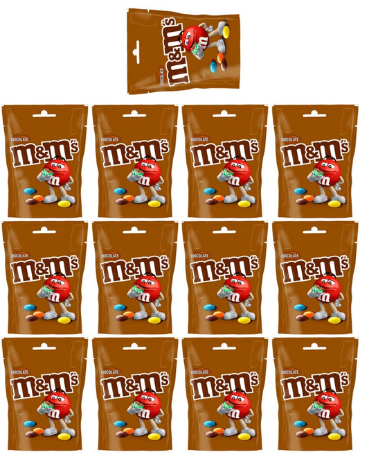 13 x M&m's Milk Chocolate Pouch Bag - 112GM