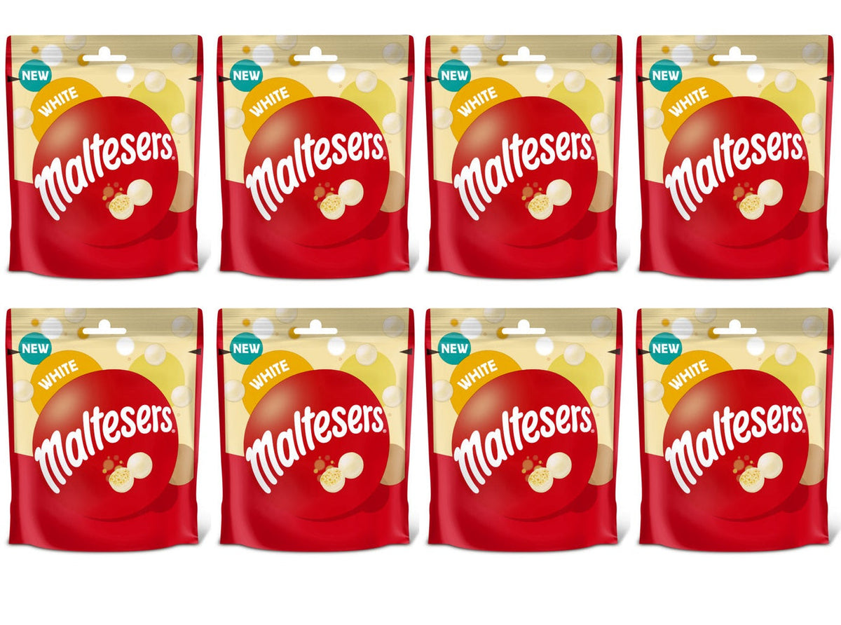 8 x Maltesers White Chocolate Pouch Bag - 74GM