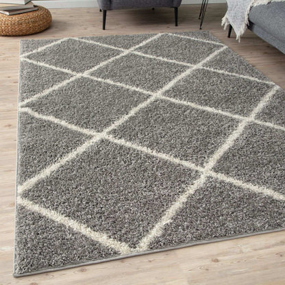 Moroccan Grey Shaggy Rug | 510 The Rugs