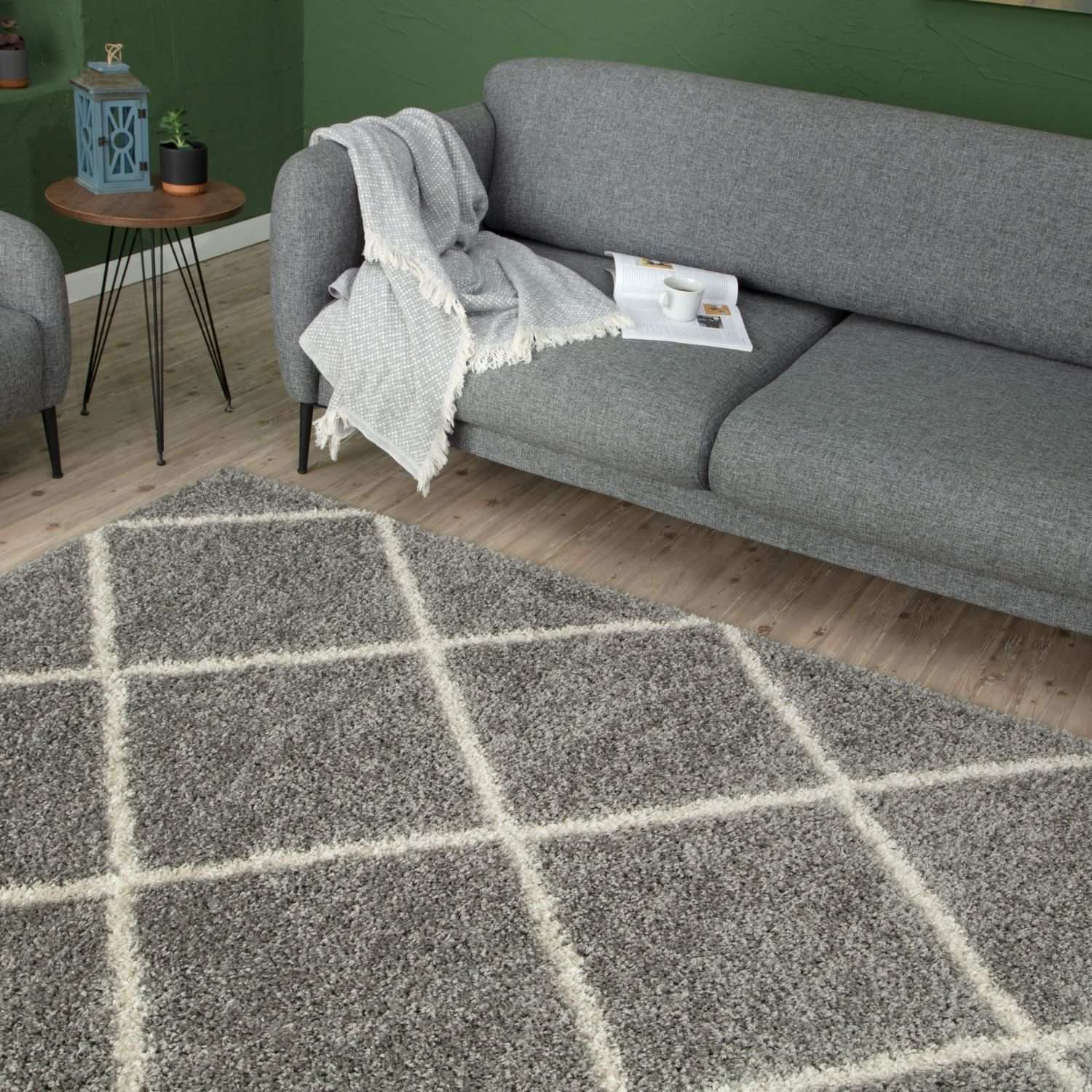 Moroccan Grey Shaggy Rug | 510 The Rugs