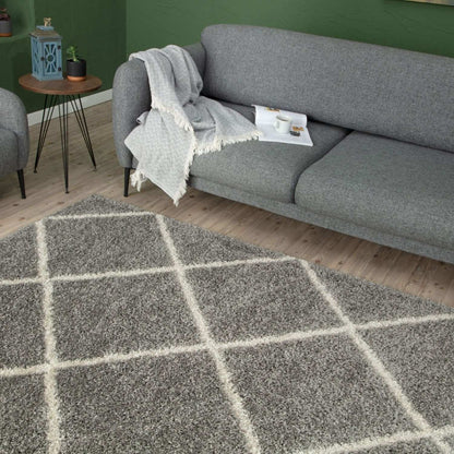 Moroccan Grey Shaggy Rug | 510 The Rugs