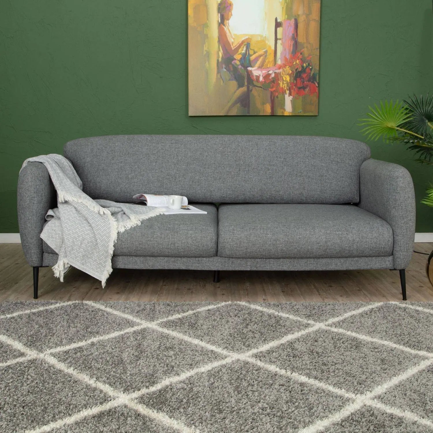 Moroccan Grey Shaggy Rug | 510 The Rugs