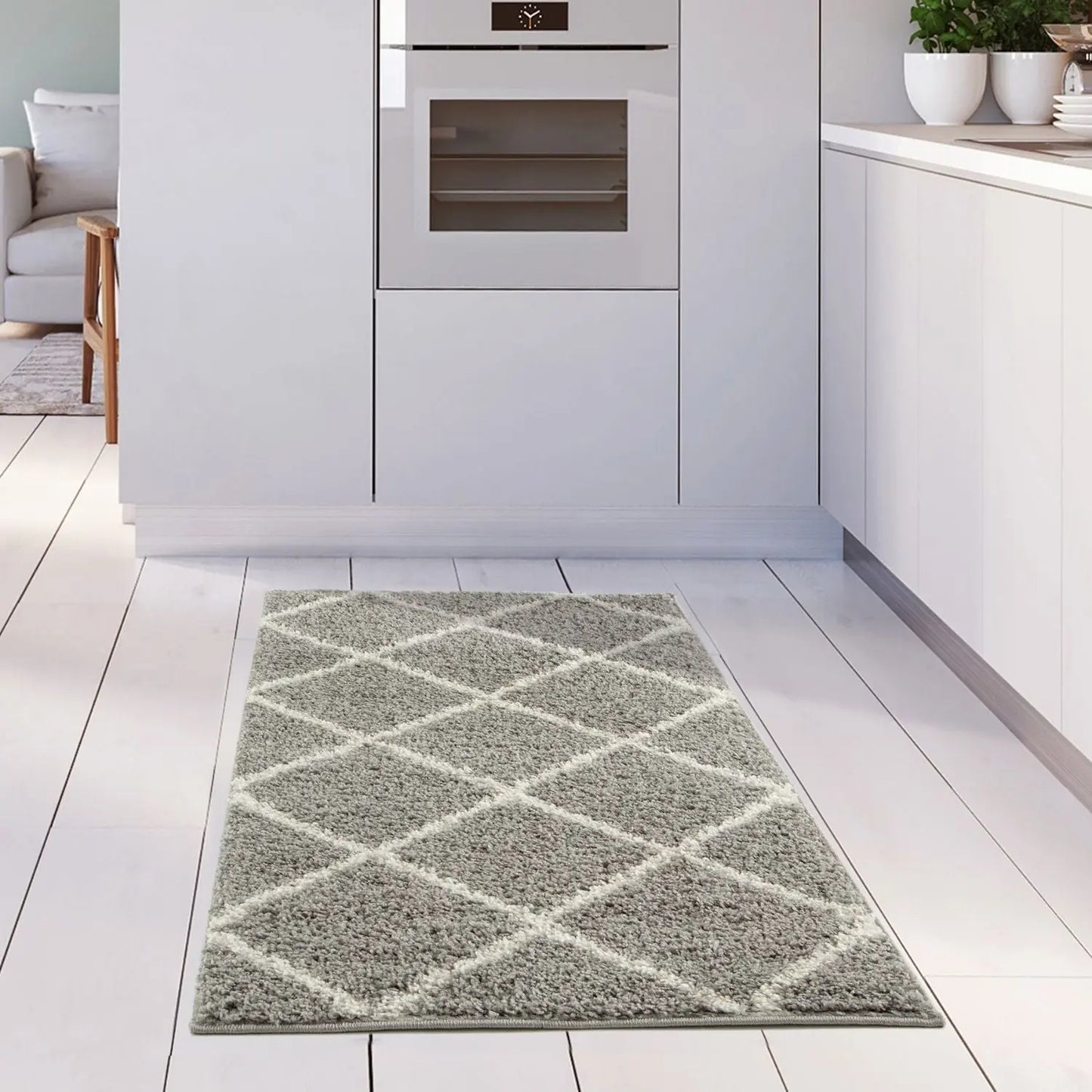 Moroccan Grey Shaggy Rug | 510 The Rugs