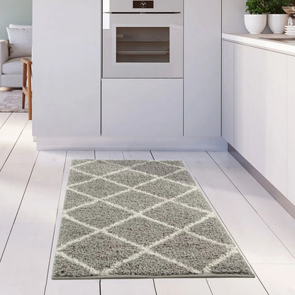 Moroccan Grey Shaggy Rug | 510 The Rugs
