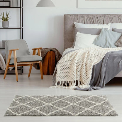 Moroccan Grey Shaggy Rug | 510 The Rugs