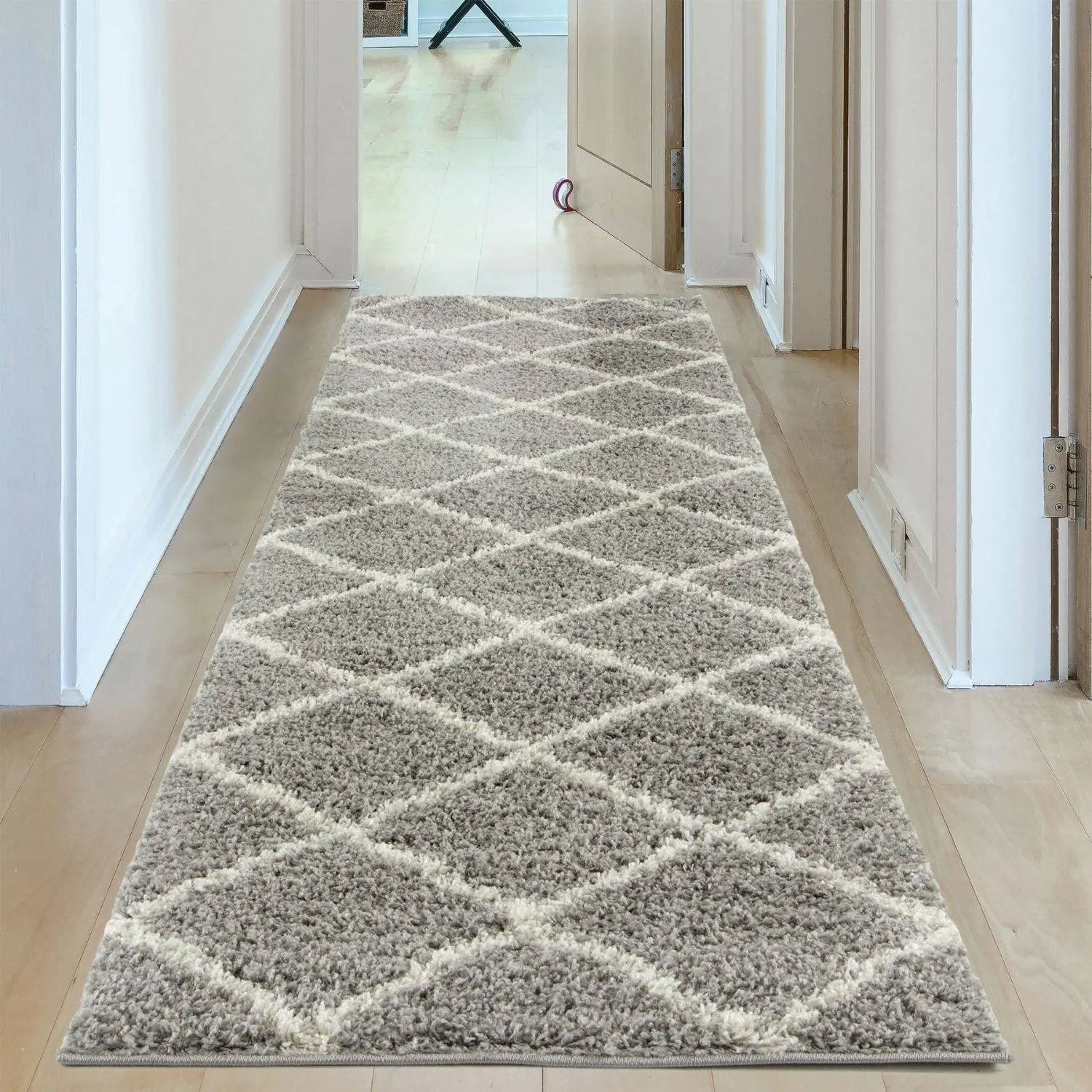 Moroccan Grey Shaggy Rug | 510 The Rugs