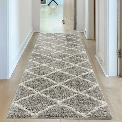 Moroccan Grey Shaggy Rug | 510 The Rugs