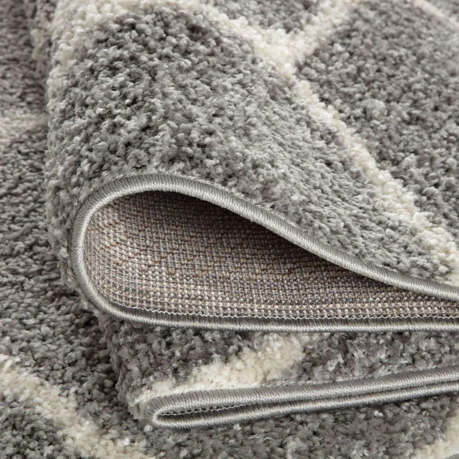 Moroccan Grey Shaggy Rug | 510 The Rugs