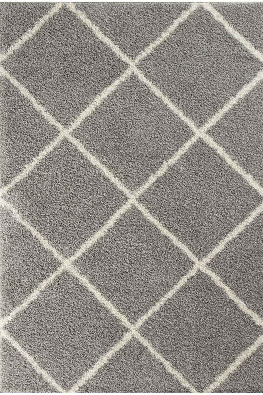 Moroccan Grey Shaggy Rug | 510 The Rugs
