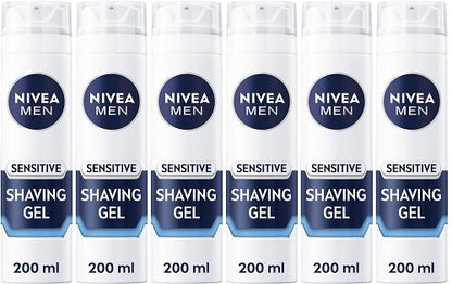6 x Nivea Men Sensitive Shaving Gel 200Ml