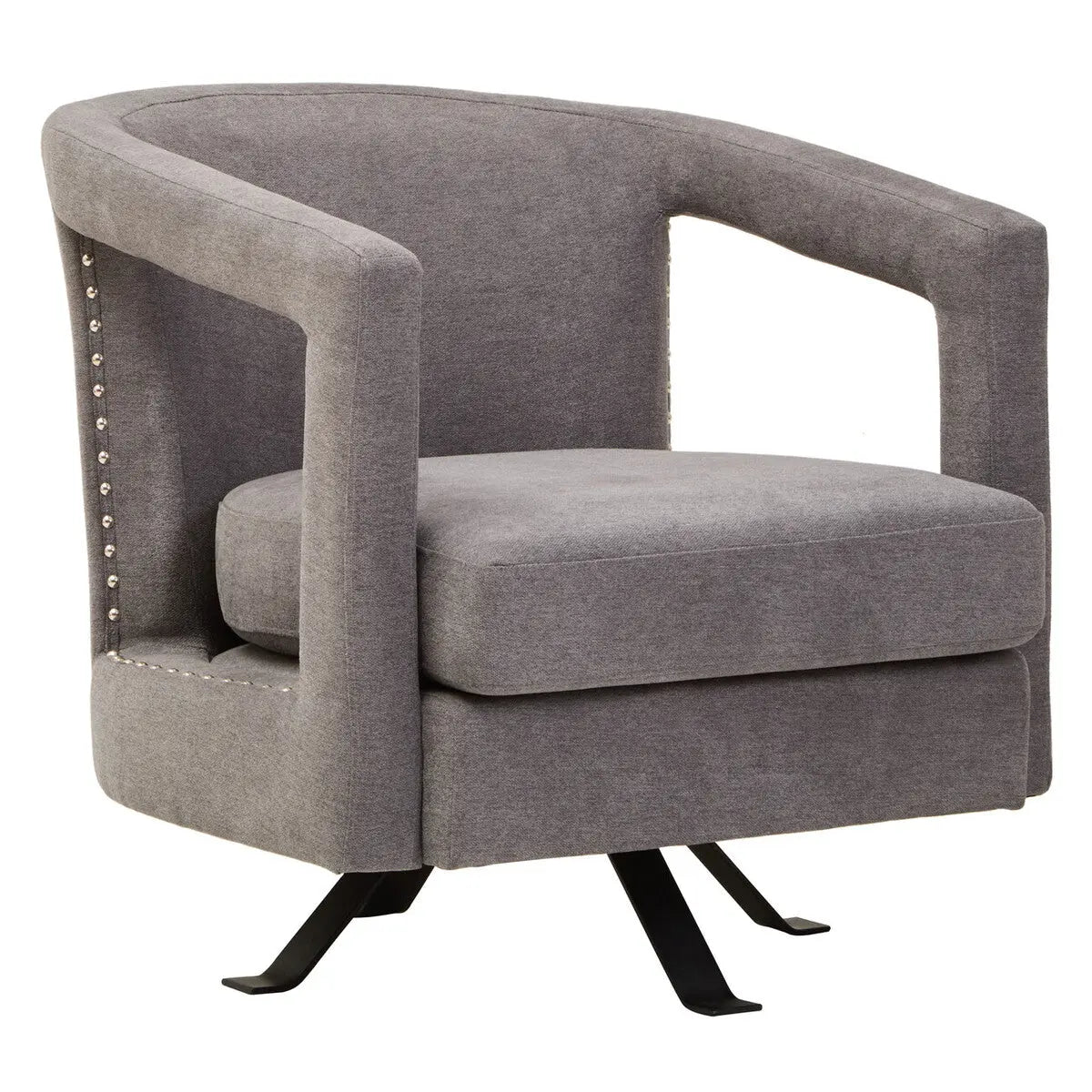 Hestia Ash Velvet Swivel Chair Orsina