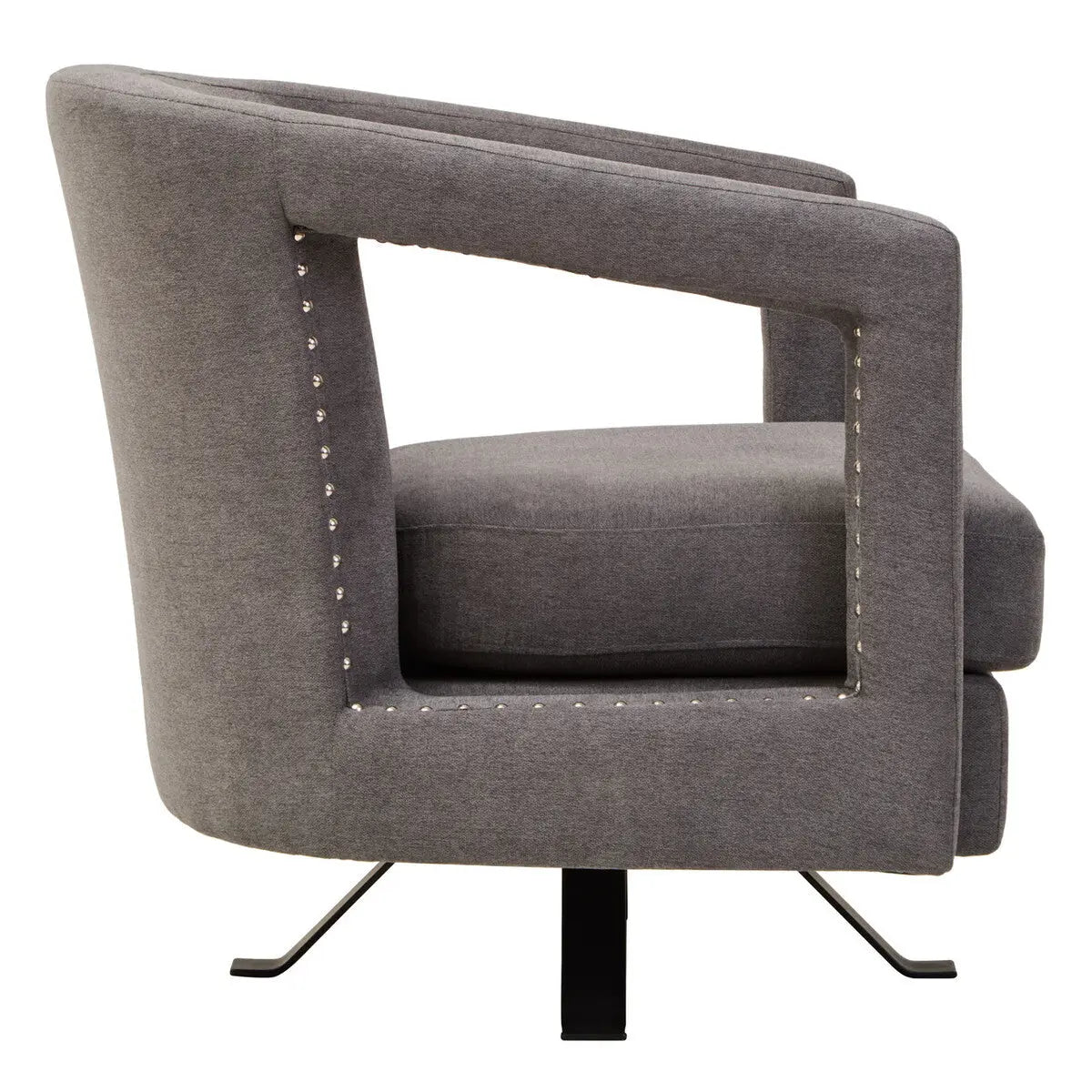 Hestia Ash Velvet Swivel Chair Orsina