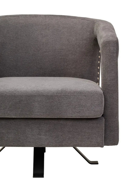 Hestia Ash Velvet Swivel Chair Orsina