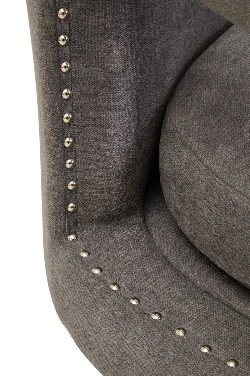Hestia Ash Velvet Swivel Chair Orsina