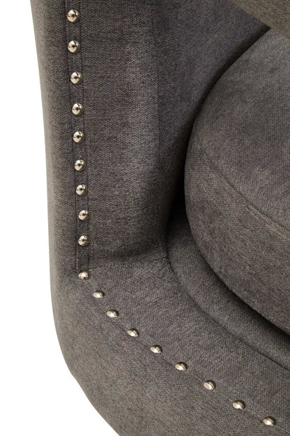 Hestia Ash Velvet Swivel Chair Orsina
