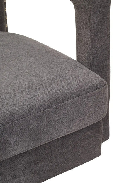 Hestia Ash Velvet Swivel Chair Orsina