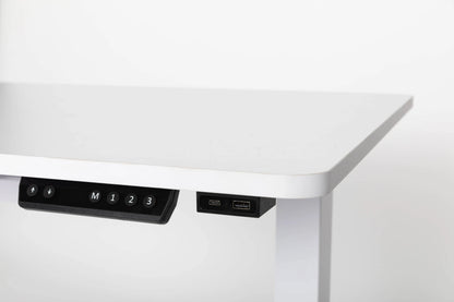 Classic Electric Height Adjustable Desk White (Wood Top) – Purus Life Purus Life