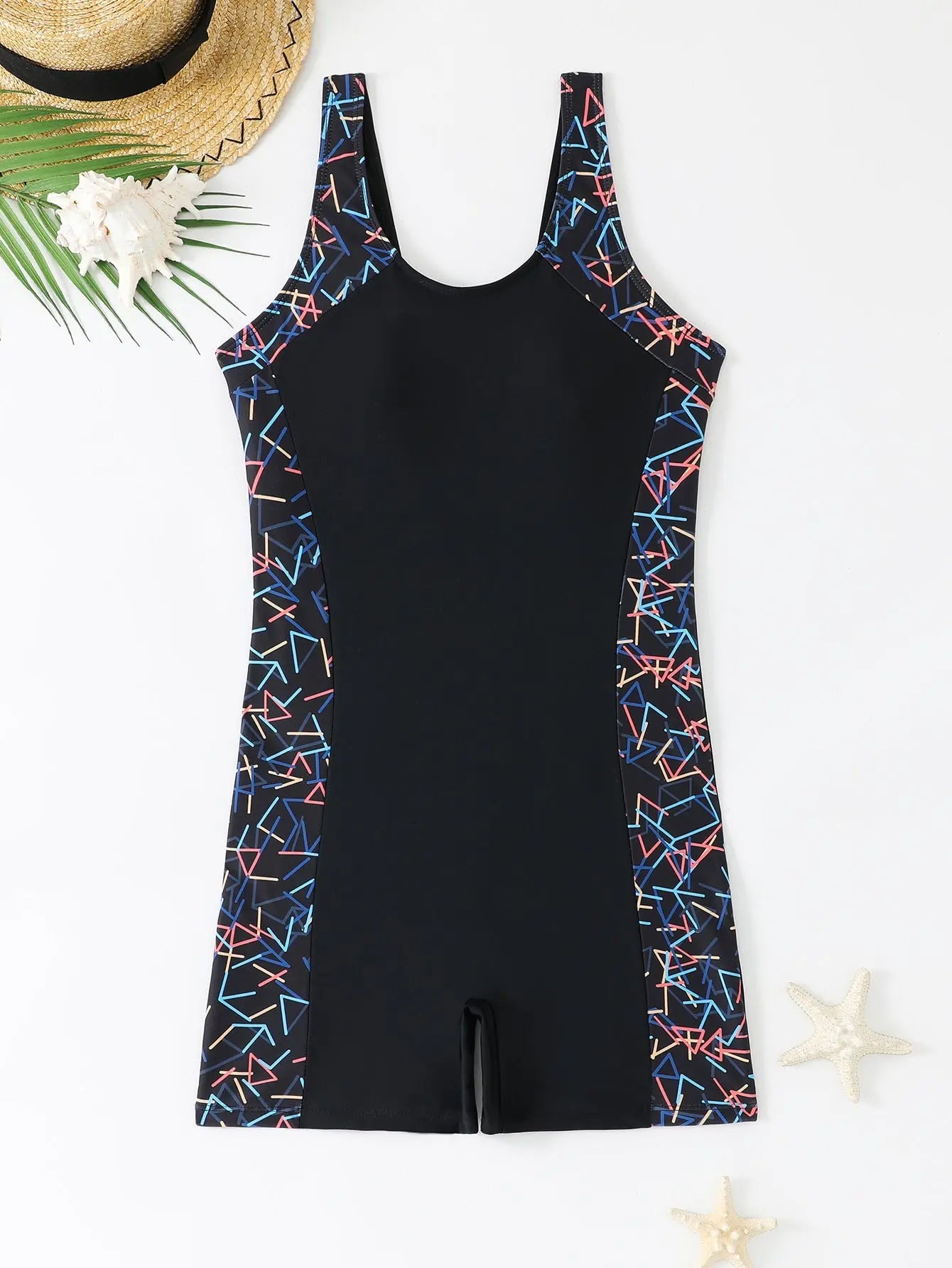 Women's Fashion Personalized One-piece Boxer Swimsuit Michan Direct