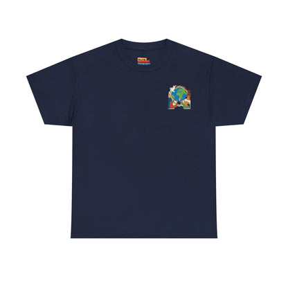 Earth Heart Graphic Tee - Colorful Environmental Awareness T-Shirt
