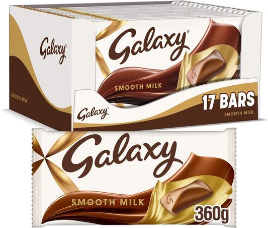 17 x Galaxy Milk Chocolate Large Sharing Block - 360GM