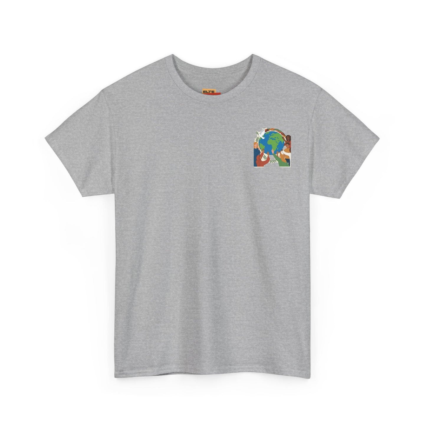 Earth Heart Graphic Tee - Colorful Environmental Awareness T-Shirt