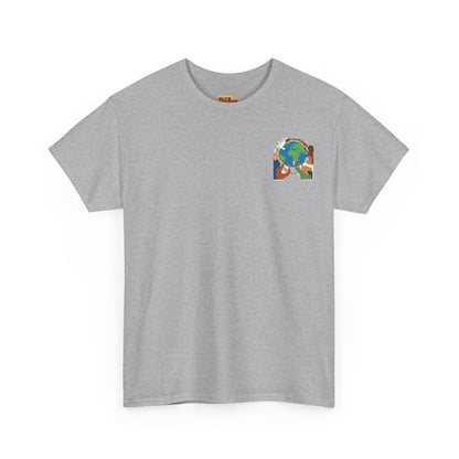 Earth Heart Graphic Tee - Colorful Environmental Awareness T-Shirt