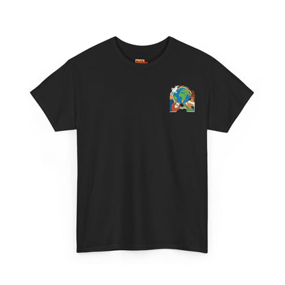 Earth Heart Graphic Tee - Colorful Environmental Awareness T-Shirt