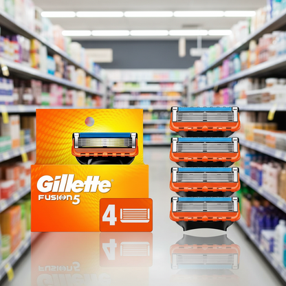 10 x Gillette Fusion5 Razor Refills For Men 4 Razor Blade Refills