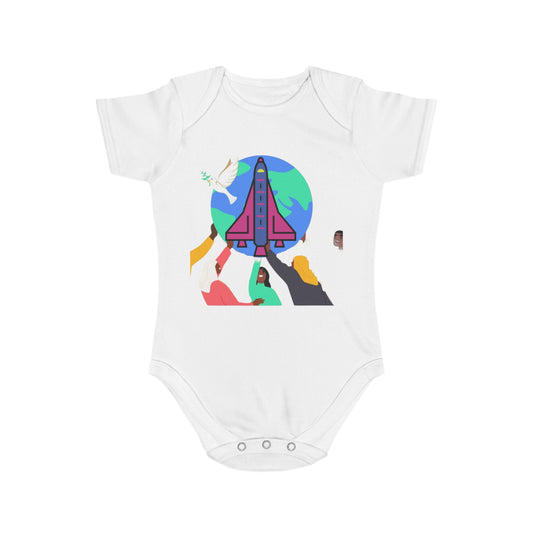 Space Adventure Baby Bodysuit, Perfect Gift for New Parents, Baby Shower, Cosmic Baby Clothes, Playful Infant Onesie