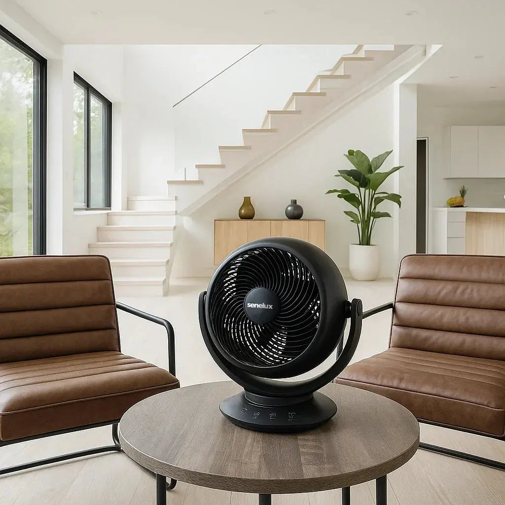 Senelux 8 Inch Cooling Fan with Remote Control, Automatic Oscillation Senelux