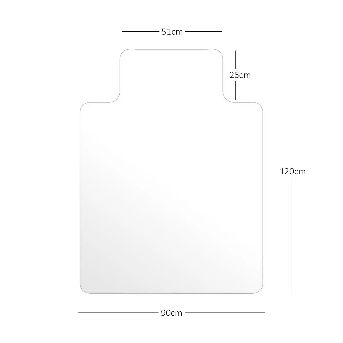 Chair Mat for Hard Floors - Transparent Nicoman.co.uk