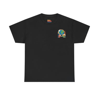 Earth Heart Graphic Tee - Colorful Environmental Awareness T-Shirt