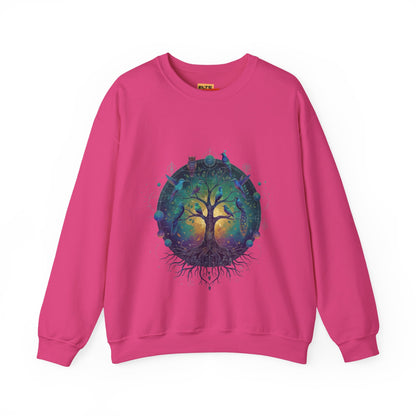 Tree of Life Crewneck Sweatshirt — Spiritual Nature Graphic Pullover