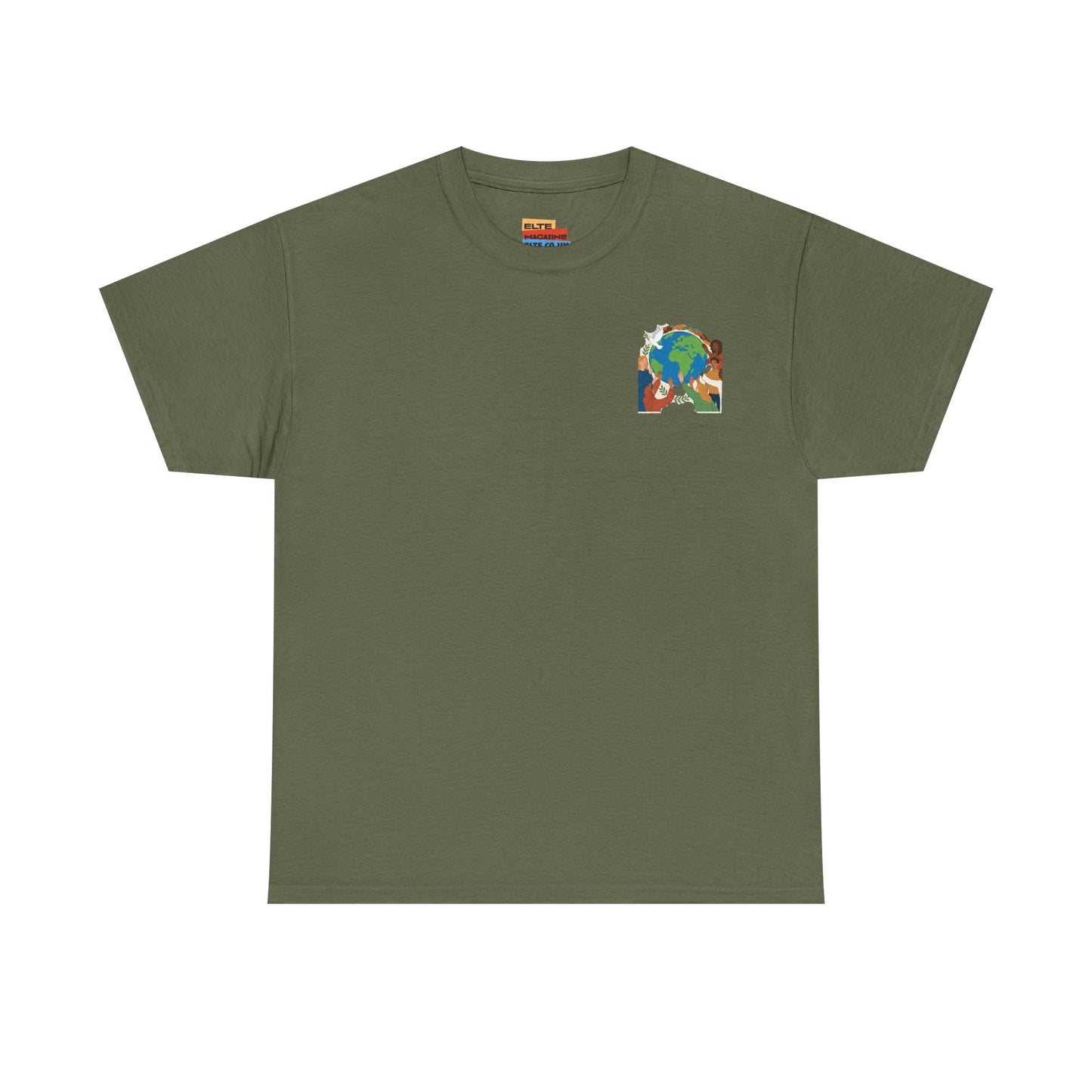 Earth Heart Graphic Tee - Colorful Environmental Awareness T-Shirt
