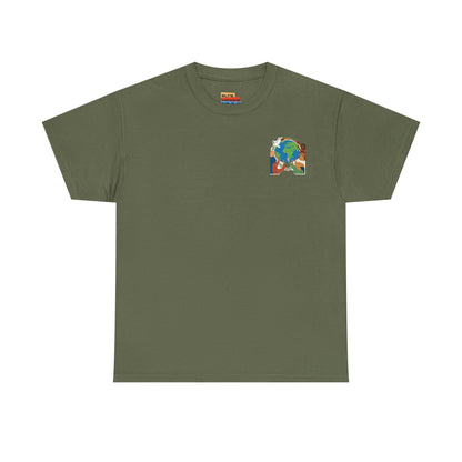 Earth Heart Graphic Tee - Colorful Environmental Awareness T-Shirt