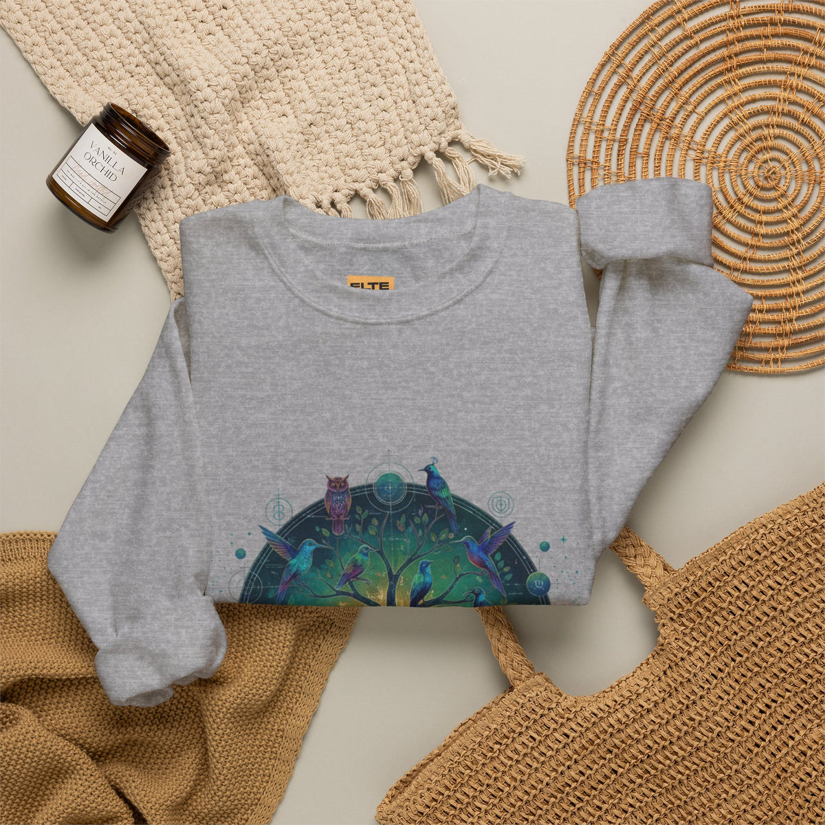Tree of Life Crewneck Sweatshirt — Spiritual Nature Graphic Pullover