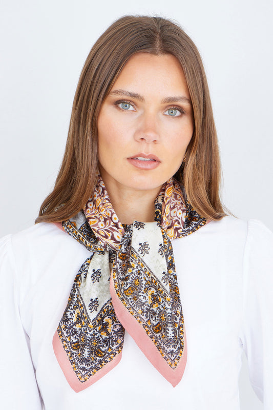 Yumi Multicolour Paisley Viscose Placement Scarf