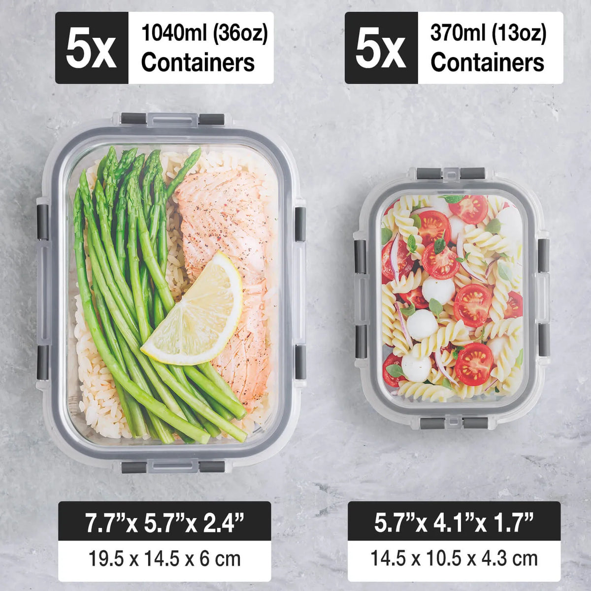 Glass Meal Prep Containers – Freezer & Oven Safe | 10 Pack