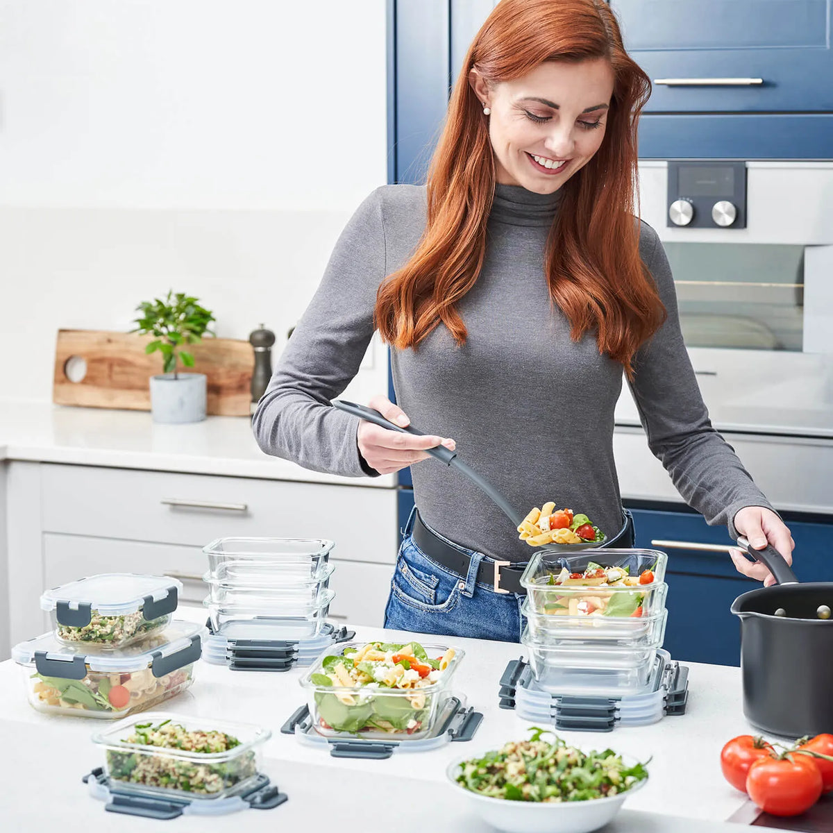 Glass Meal Prep Containers – Freezer & Oven Safe | 10 Pack