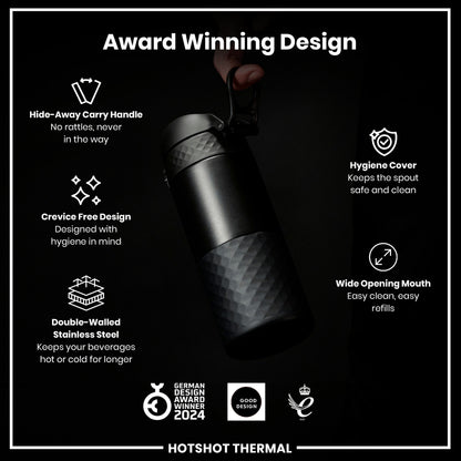 Insulated Steel, Travel Mug, Black, 360ml