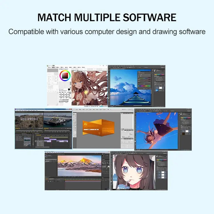 10Moons T503 Drawing Tablet Can Be Connected to mobile Phone Tablet with 8192 Passive Pen Mira Sales