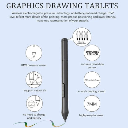10Moons T503 Drawing Tablet Can Be Connected to mobile Phone Tablet with 8192 Passive Pen Mira Sales