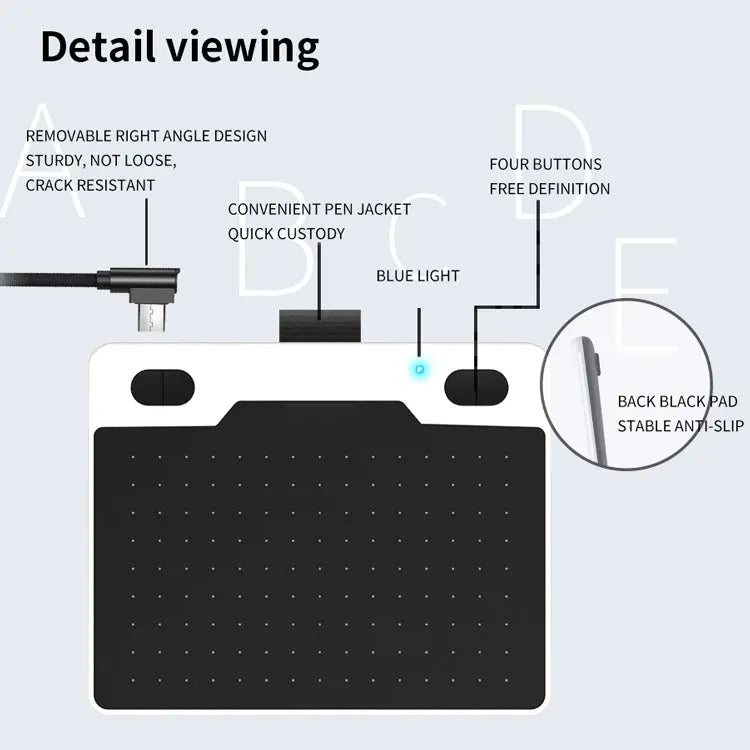 10Moons T503 Drawing Tablet Can Be Connected to mobile Phone Tablet with 8192 Passive Pen Mira Sales
