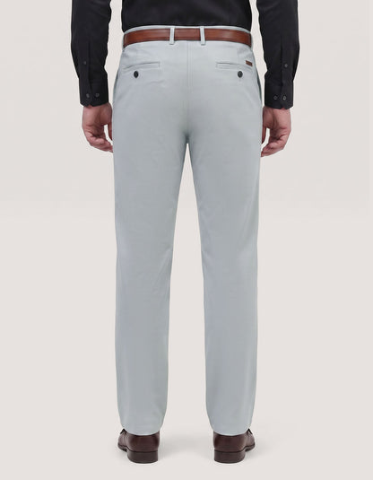 Versatile Stretch Twill Chinos – Silver